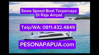 TelpWA 08114324849 Kami menyediakan sewa Speed Boat Dijamin Terpercaya Di Raja Ampat [upl. by Keryt]