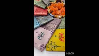 🚸799 SOFT LICHI SILK CLOTHDESIGN  BEAUTIFUL RICH PALLU amp JACQUARD WORK ON ALL OVER THE SAREE [upl. by Alimrahs743]