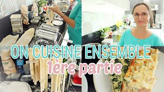 ON CUISINE ENSEMBLE  Little Béné  PREMIERE PARTIE  PAIN AU LEVAIN  TAGLIATELLES ET PESTO MAISON [upl. by Aissej628]