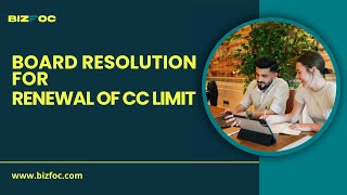 Board Resolution for Renewal of CC Limit [upl. by Feinberg]