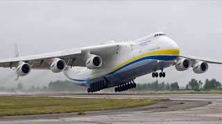 Antonov An225 Mriya Landing at Leipzig Germany – The Worlds Largest Cargo Plane [upl. by Anelrahc34]