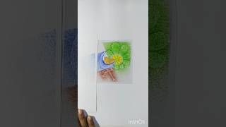 Make peacock 🦚 by spray paintingart shorts ytshort [upl. by Lamori]