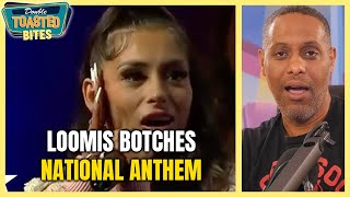 ANOTHER NATIONAL ANTHEM PERFORMANCE FAILS AGAIN loomis nationalanthem [upl. by Aihsein]