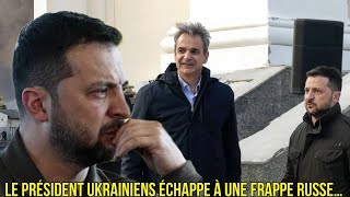 LE PRÉSIDENT UKRAINIENS ET LE PREMIER MINISTRE GREC ÉCHAPPE À UNE FRAPPETROIS AVIONS FRANÇAIS [upl. by Llenor]