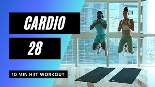 10 MIN CARDIO HIIT WORKOUT  Intense Calorie Burn  MrandMrsMuscle [upl. by Quin]