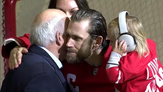 Zetterberg honoured for 1000th NHL game [upl. by Airual]