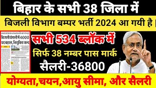 बिजली विभाग भर्ती 2024 bijli vibhag vacancy 2024  bijli vibhag me naukri kaise paye  bijli vibhag [upl. by Ermine]