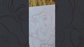 Ganesh outline drawing ♥️ 🌹 shorts shortvideo ganesh [upl. by Quintin]