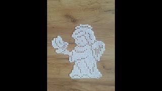 Aniołek na szydełku techniką siatkową part3 world bears crochet angel technique filet [upl. by Samaj]