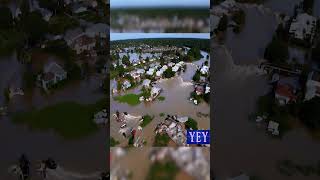 Drone Footage Reveals the Extent of Flooding Flood YesEpicYes Weather [upl. by Serle876]