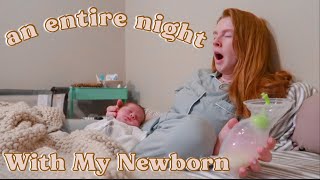 SPEND A FULL NIGHT WITH A NEWBORN 10 DAYS OLD newborn night routine 2022  exclusively breastfed [upl. by Locin]