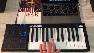 Avengers Main Theme  Dave Smith Mopho  Alesis V25 [upl. by Acenahs]