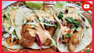 TACOS DE PESCADO ESTILO ENSENADA  COMO HACER UNOS RICOS TACOS DE PESCADO [upl. by Scandura]