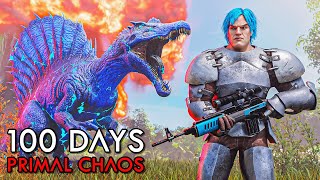 I Spent 100 Days In ARK Survival Ascended Primal Chaos [upl. by Yrnehnhoj]