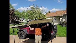 Pink Jeep Mod 4 Dee Zee Roof Racks and 23Zero Awning [upl. by Melina]