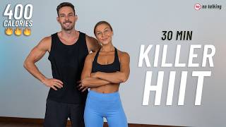 30 MIN KILLER HIIT Workout  Full Body Cardio No Equipment No Repeats [upl. by Oringas]