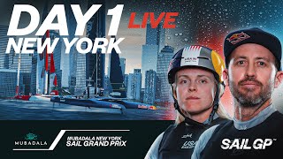 2024 Mubadala New York Sail Grand Prix  Day 1 [upl. by Anilyx]