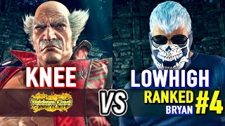 T8 🔥 KNEE Heihachi vs LOWHIGH 4 Ranked Bryan 🔥 Tekken 8 High Level Gameplay [upl. by Marasco]