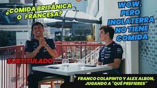 Franco Colapinto Y Alex Albon Jugando a quotQué Prefieresquot En Singapur F1 radio SUBTITULADO [upl. by Anaiuq]