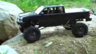 quotSCALEquot Axial AX10 Chevy Silverado rock crawler trail truck [upl. by Medlin768]