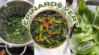 ÉPINARD VERT CONGOLAIS GREEN SPINACHRECETTE [upl. by Caravette]