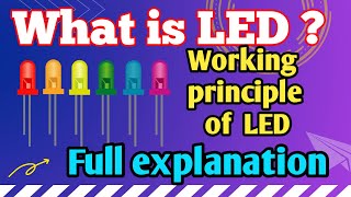 What is LED   Working principle of LED  full explanation in English [upl. by Louanne930]