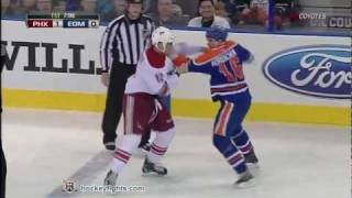 Paul Bissonnette vs Darcy Hordichuk Feb 25 2012 [upl. by Dolloff]