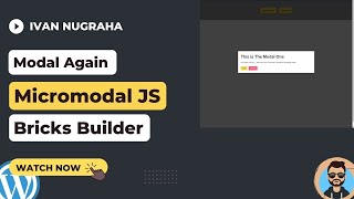 Bricks Builder Creating Modal with Micromodal JS [upl. by Selhorst]