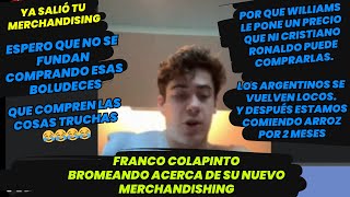 Franco Colapinto Se burla de su merchandising y espera que los Fans no Compren F1 radio [upl. by Acinaj]