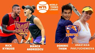 KyrgiosAndreescu vs ThiemPavlyuchenkova  2022 World Tennis League [upl. by Babette]