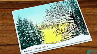 MISTI Penny Black Dressed in Snow Christmas Card [upl. by Ecirtemed697]