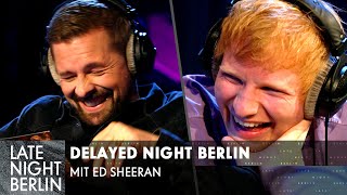 Ed Sheeran Lachanfall  Ed Sheeran wont stop laughing  Delayed Night Berlin  LNB  ProSieben [upl. by Lednem]