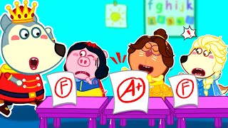 Wolfoo Helps Five Little Princess in School A Fun Lesson on Kindness 🤩 Wolfoo Kids Cartoon [upl. by Carlee]