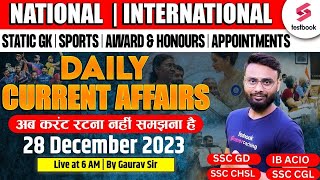 Current Affairs Today  28 December Current Affairs SSC GDCGLCHSLCPO Gaurav Sir Current Affairs [upl. by Rubi]