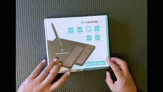 Huion 420 Budget Graphics Drawing Tablet Unboxing [upl. by Anayik650]