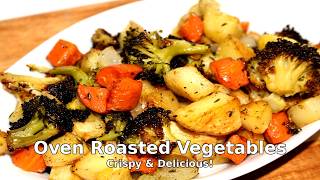 EASY OVEN ROASTED VEGETABLES RECIPE [upl. by Zanas]