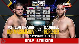 Khabib Nurmagomedov vs Darrell Horcher but its only striking  MMA GOATS [upl. by Ytnom]