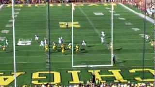 Denard Robinson throws a pick6 to Christian Birt  91512 [upl. by Adamina]