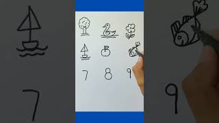 😳Creative and Easy Drawing from Numbers for Kids  Preschool Learning 🏫💥 magicalminds [upl. by Traver]