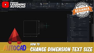 AutoCAD How To Change Dimension Text Size [upl. by Atoel]