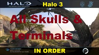 Halo 3  All Skulls amp Terminals In Order [upl. by Malorie]