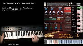 Native Instruments Kontakt Tenor Saxophone sample library Woodwind brass vst nki and wav [upl. by Slater]