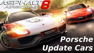 PORSCHES Asphalt 8 Porsche Update Cars  Stats amp other info [upl. by Cleopatre]