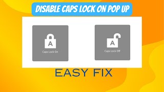 How To Easily Disable Caps Lock Pop Up HP Laptop and Computer [upl. by Aicel23]