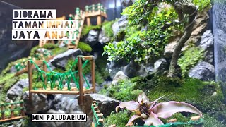 Membuat PALUDARIUM Mini  DIORAMA TAMAN IMPIAN JAYA ANJAY DENGAN BATU ERANGGA [upl. by Avid]