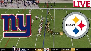 🔴LIVE NFL🔴 New York Giants VS Pittsburgh Steelers  NFL Week 8NFL season Madden NFL 25 [upl. by Lema763]