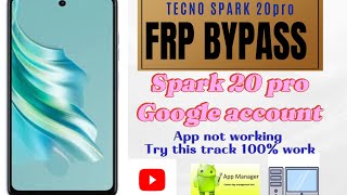 Tecno Spark 20 Pro Frp Bypass Tecno spark 20 pro plus frp bypass [upl. by Clorinde22]