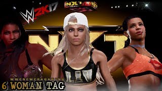 WWE2K17 LIV MORGAN BIANCA BELAIR amp EMBER MOON vs MANDY ROSE SONYA DEVILLE amp LEID TAPA [upl. by Publia218]