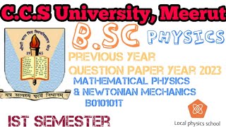 BScNEP1st semesterphysicsmathematical physics amp Newtonian MechanicB010101TQuestion paper2023 [upl. by Jaehne]