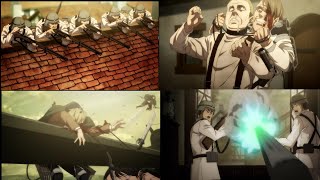 All Paradis Soldiers vs Marley Soldiers Scenes In Episode 76 77 And 78 Attack On Titan [upl. by Idnym]